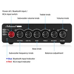 Mini 2.1 Channel Digital Amplifier Subwoofer Amp Bluetooth Home Speaker Receiver
