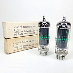 Sylvania 6197 Vacuum Tube Military Box (A) Date Packed 4-68 Vietnam War Era NOS