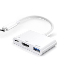 USB-C Digital AV Adapter for iPhone 15, Multiport AV Adapter with 4K HDMI Output