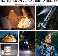 4 Pack Durable 26650 5000mAh 3.7V Rechargeable Li-Ion Batteries Multipurpose