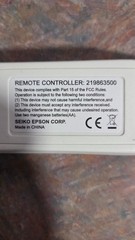Genuine Epson 2198635 / 219863500 Projector Remote Control Brand New In plastic