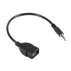 EIMSOAH 3.5mm Male Audio AUX Jack to USB 2.0 Type A Female OTG Cable, #100