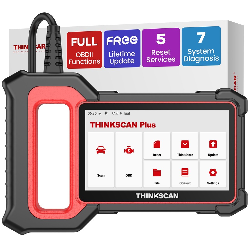 2026 Thinkscan Plus S7 ABS SRS BCM IC AC Car OBD2 Scanner 7 system Free Update