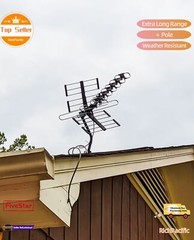 2025 Latest 4K HDTV Outdoor Antenna VHF UHF 200 Mile Range w/ Mounting Kit