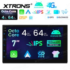 XTRONS 7″ IPS 2DIN Car Play Android 14 8Core 64GB Car Radio Stereo GPS Head Unit