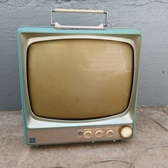 Vintage GE M500XTS Teal TV 15″ Space Age Mid Century TESTED WORKING Retro Prop