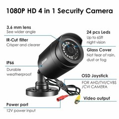 ZOSI 1080p 4in1 HD Outdoor Bullet CCTV Surveillance Security Camera Night Vision