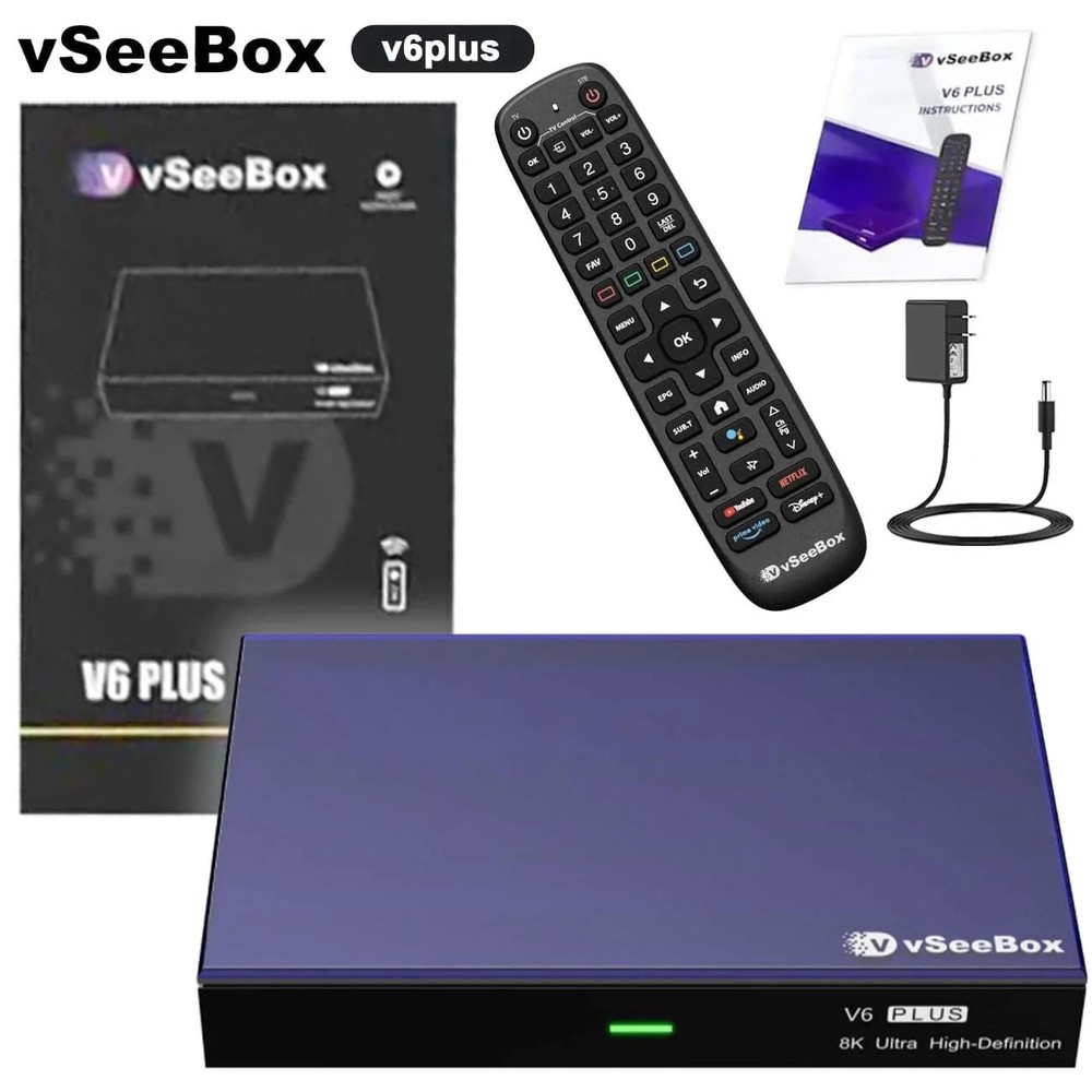 vseeBox V6 Plus Same-Day Ship 8K UHD Streaming Media Player WiFi