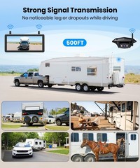 AUTO-VOX RV Wireless IR Backup Camera Plug and Play HD 1080P 7.2″ DVR 3-Channels