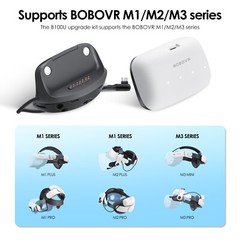 BOBOVR B100U Upgrade Kit for M1/M2/M3 Strap for Quest3 10000mAh Hot-Swap Battery