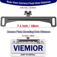Universal Car License Plate Bracket for Backup Camera Rear Mount