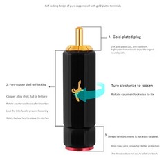 Pure Copper Gold Plated Plug Self Locking Terminal Soldering Heating3397