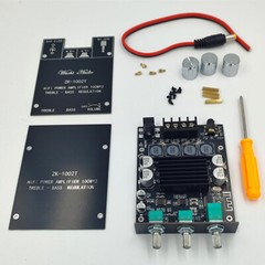 2PCS ZK-1002T Bluetooth 5.0 Stereo Amplifier Board Treble Bass 2 Channel 100W*2