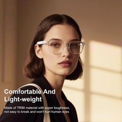 Smart Glasses for Men Women, Open Ear Audio Design, Color-Change Lenses, Supp…