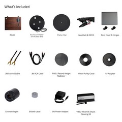 Fluance RT82 Reference Turntable with Record Weight and Vinyl Cleaning Kit