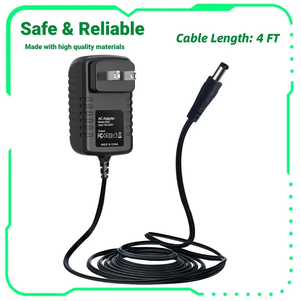 Center Positive AC to DC Adapter for 8V 1000mA 1A 5.5/2.5mm Power Supply Cord