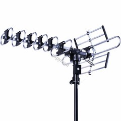 HDTV 4K Outdoor Antenna Amplified 360° Rotation HD TV UHF VHF FM 200 Miles