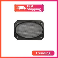 Speaker Grill Cover, 4 x 6 Inches, Black Satin A.B.S. Finish with Metal Mesh, Pa