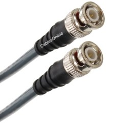 100ft RG6 BNC Male to Male 75Ω HD-SDI Video Cable, Gray CablesOnline R-B6100E
