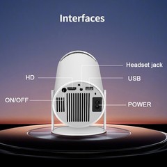 4K Mini Projector Android LED 1080P WiFi Bluetooth HD Portable Home Theater HDMI