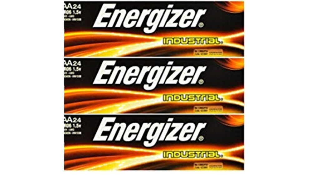 72 Energizer Industrial AA Alkaline Batteries (EN91, LR6)