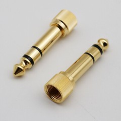 6.35mm Stereo Male to 3.5mm Female Jack Headphone Earphone Audio Adapter w/Screw