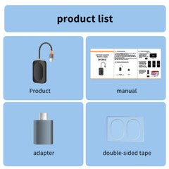 2-in-1 Wireless CarPlay Adapter Mini Dongle Adpater For Apple iOS & Android New