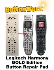 GOLD Button Repair for Logitech Harmony 600,650,665,700 Remote Control