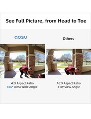 AOSU Video Doorbell Pro V8P1AX11 + WiFi Homebase Black/Space Gray Open Box