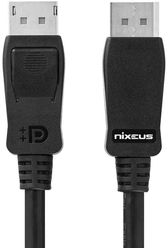 Nixeus VESA Certified DisplayPort 1.4 HBR3 Cable (6 ft) – 6 Feet, Black