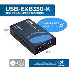 USB 2.0 Over Ethernet Cat5e/6 Extender LAN Upto 330 Feet – USB 2.0 – 330 Feet