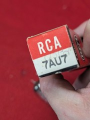 1 RCA 7AU7 Vacuum Tube. Manufactured in U.S.A. New Old Stock, Tested and Good