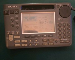 Sony ICF-SW55 World Band Radio LW/MW/SW/FM Stereo Receiver FOR PARTS ONLY