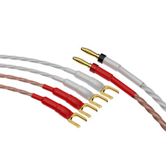 HIFI Silver-plated Bi-wire Speaker Cable High-end OCC Speaker Wire Y/Banana Plug