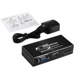New 1080P HDMI to RGB Ypbpr Component Video Audio Scaler Converter Adapter