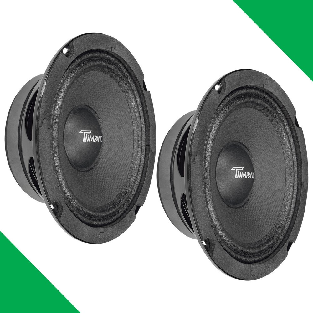 (2) 6.5″ MIDRANGE TIMPANO 500W TPT-MR6-4 PRO 4 OHM CAR PRO AUDIO SPEAKERS – PAIR