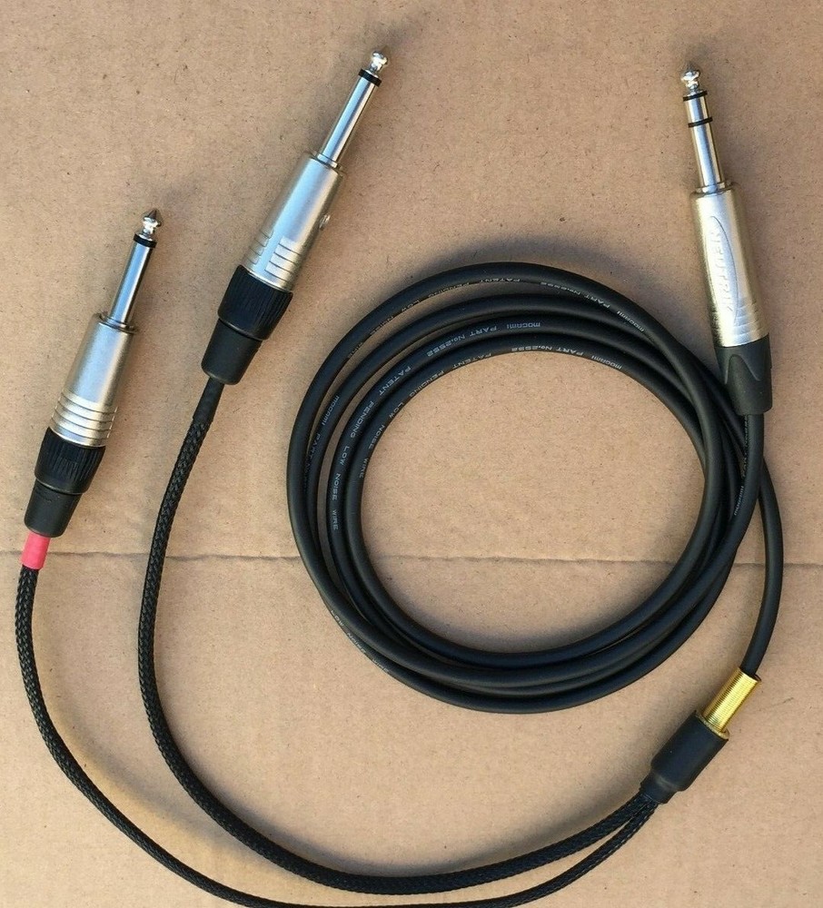 1’FT-20FT Mogami Y cable Neutrik Plugs 1/4 6.35mm TRS Male to Dual 1/4 L-R Audio