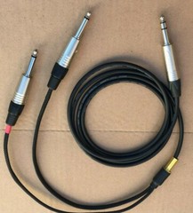 1’FT-20FT Mogami Y cable Neutrik Plugs 1/4 6.35mm TRS Male to Dual 1/4 L-R Audio