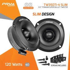 2x PRV 240W Shallow Super Tweeter TW350Ti-4 SLIM 3.5″ Bullet 4 Ohms Titanium