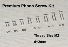 Fixing Screw Kit M2 Stainless Steel /Cartridge/Mounting for Thorens TP Headshell