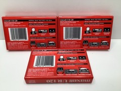 Lot Of 3 Maxell UR 120 Minute Blank Audio Cassette Tapes – New Factory Sealed