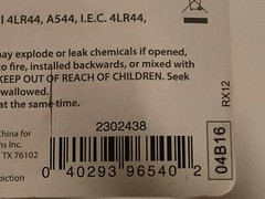 Radioshack PX28A 6V Alkaline 6V 105mAh For 4LR44 A544 I.E.C 4LR44 PX28A V4034PX