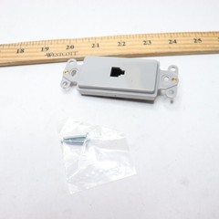 Leviton Gray 1-Gang Data Jack Wall Plate (1-Pack)