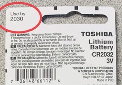 5 x New Original Toshiba CR2032 CR 2032 3V LITHIUM BATTERY BR2032 DL2032 Remote