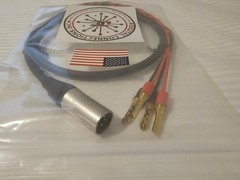 Canare 4S8 4-Pin XLR Male to 4 BFA Banana Plug OCC Silver Hifi Speaker Cable
