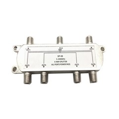 1PC 6 Way TV Splitter 5-2400 MHz Coax Cable Adapter For RG59 RG6 HDTV Satellite