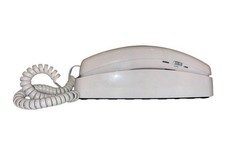 AT&T Trimline Corded Telephone White Lighted Keypad Redial Memory Wall NIB