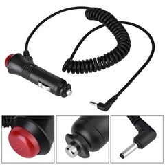 1.8M Car Cigarette Lighter Power Supply to 3.5 x 1.35mm DC Male Plug Spring