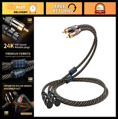 RCA to XLR Adapter Cables 1.64FT – 2-Pack Male to Female, Gold-Plated, HiFi Audi