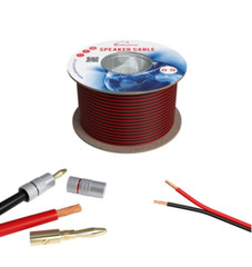 50ft Speaker Cable 14AWG 14/2 Gauge CL3 Rated In-Wall Bulk Audio Wire Black/Red